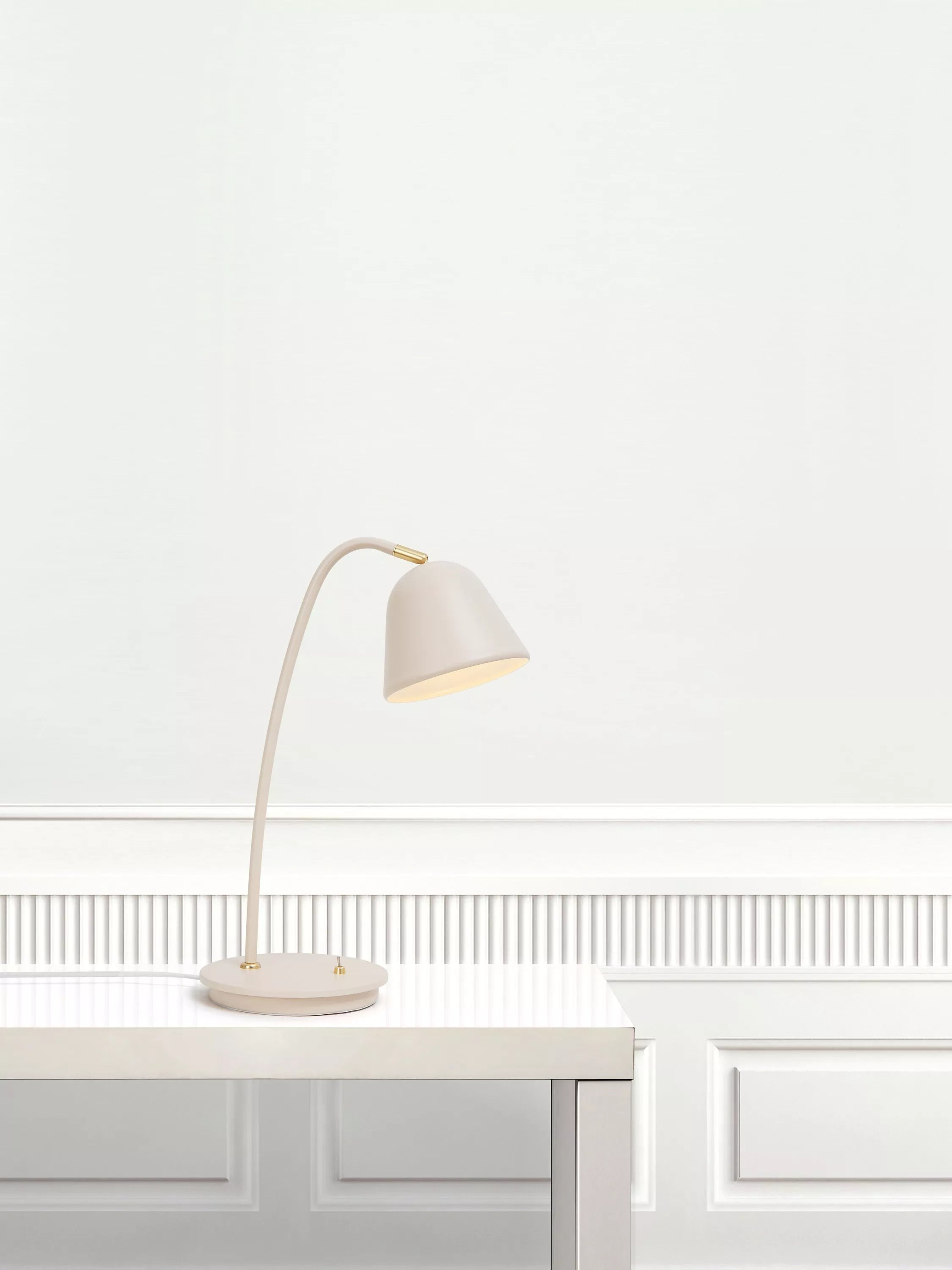 Nordlux Fleur desk lamp beige brass details - British product