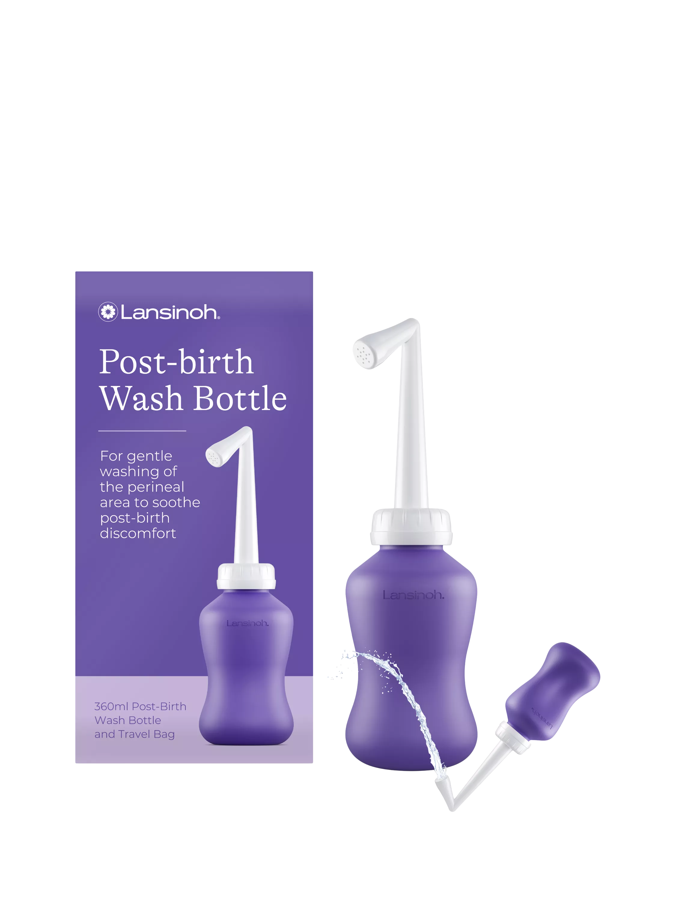 Lansinoh Post Birth Wash Bottle for perineal cleansing, UK version