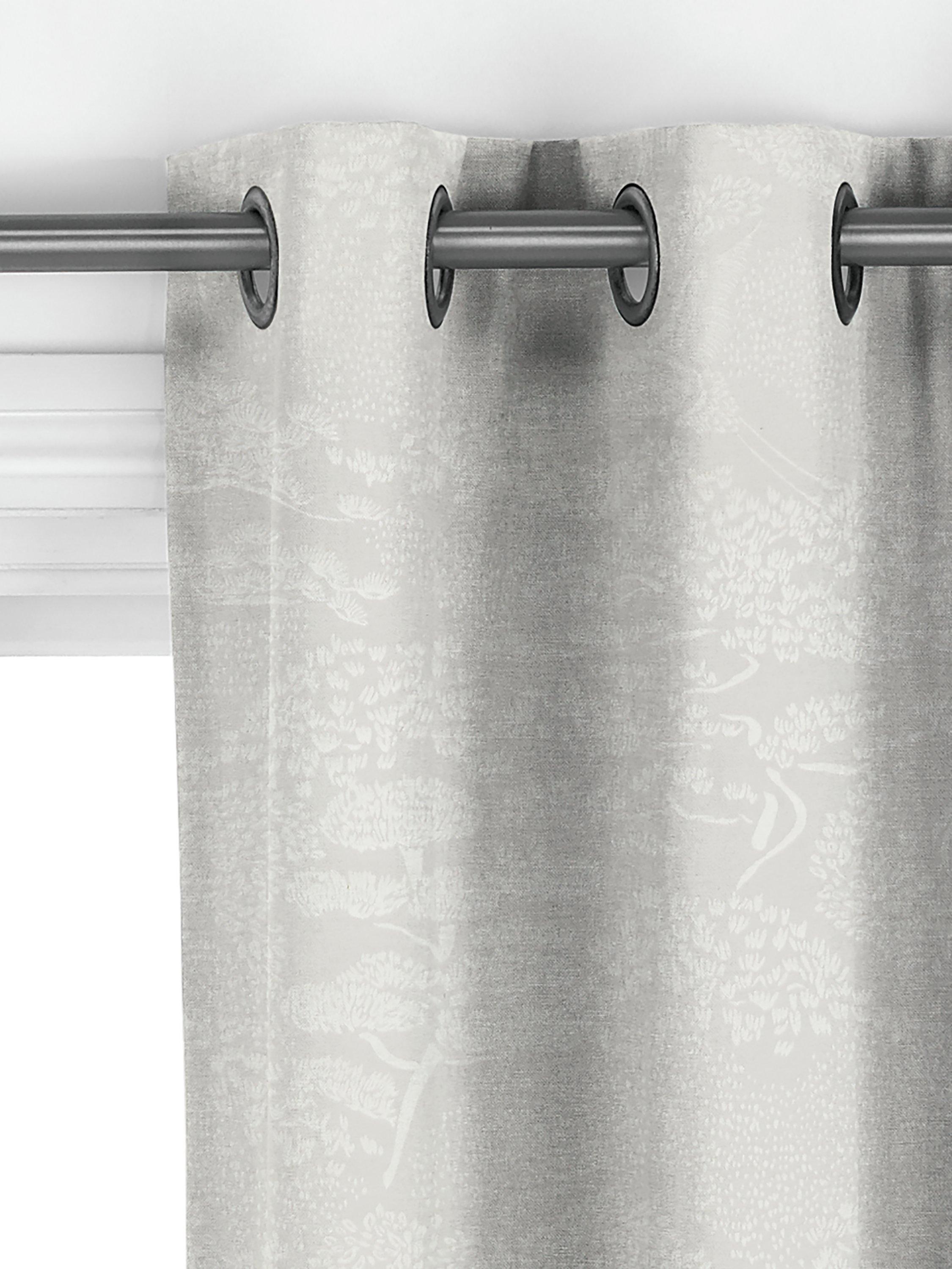 John Lewis Willow Landscape curtain fabric silver (British brand)