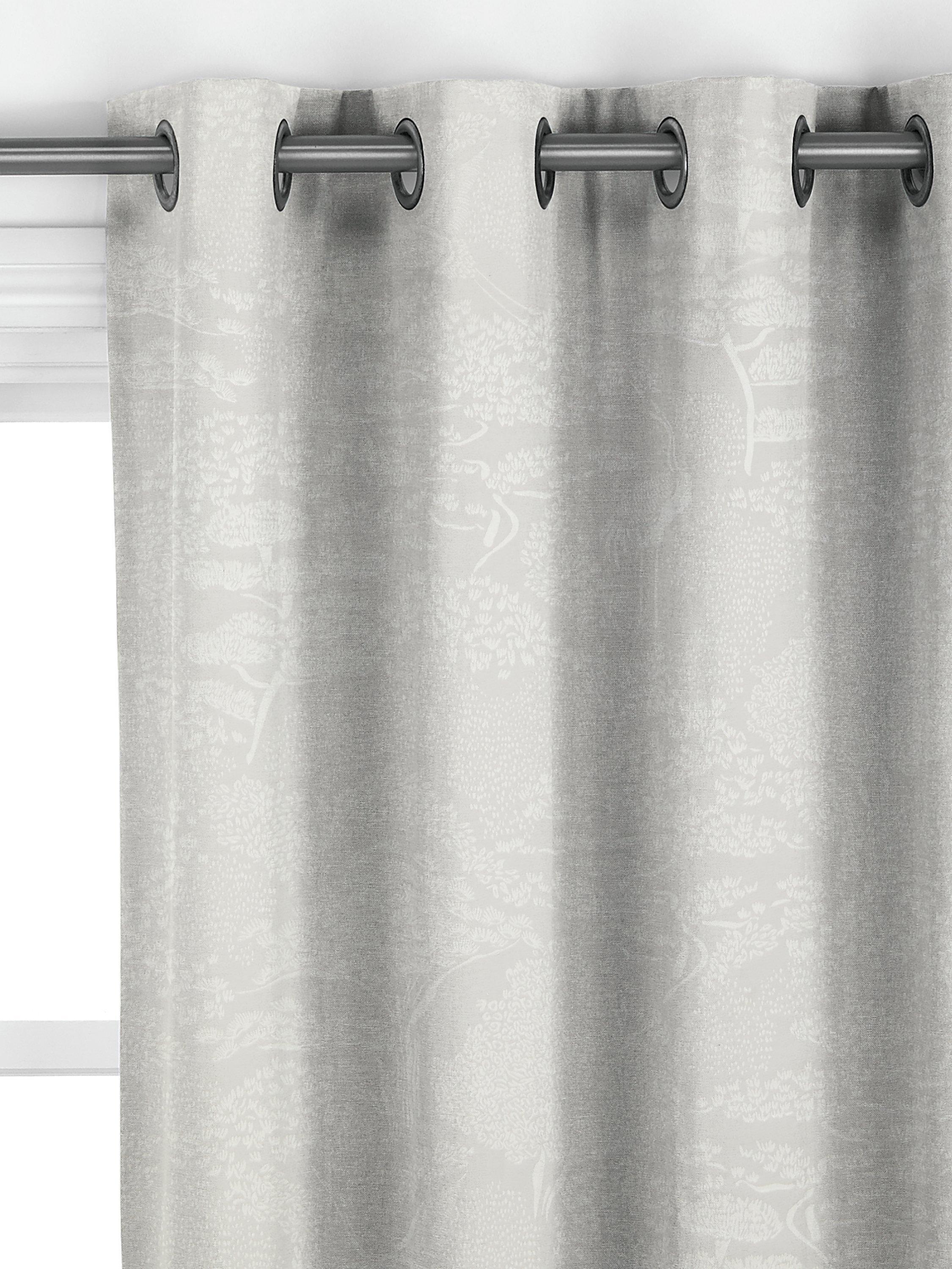John Lewis Willow Landscape curtain fabric silver (British brand)