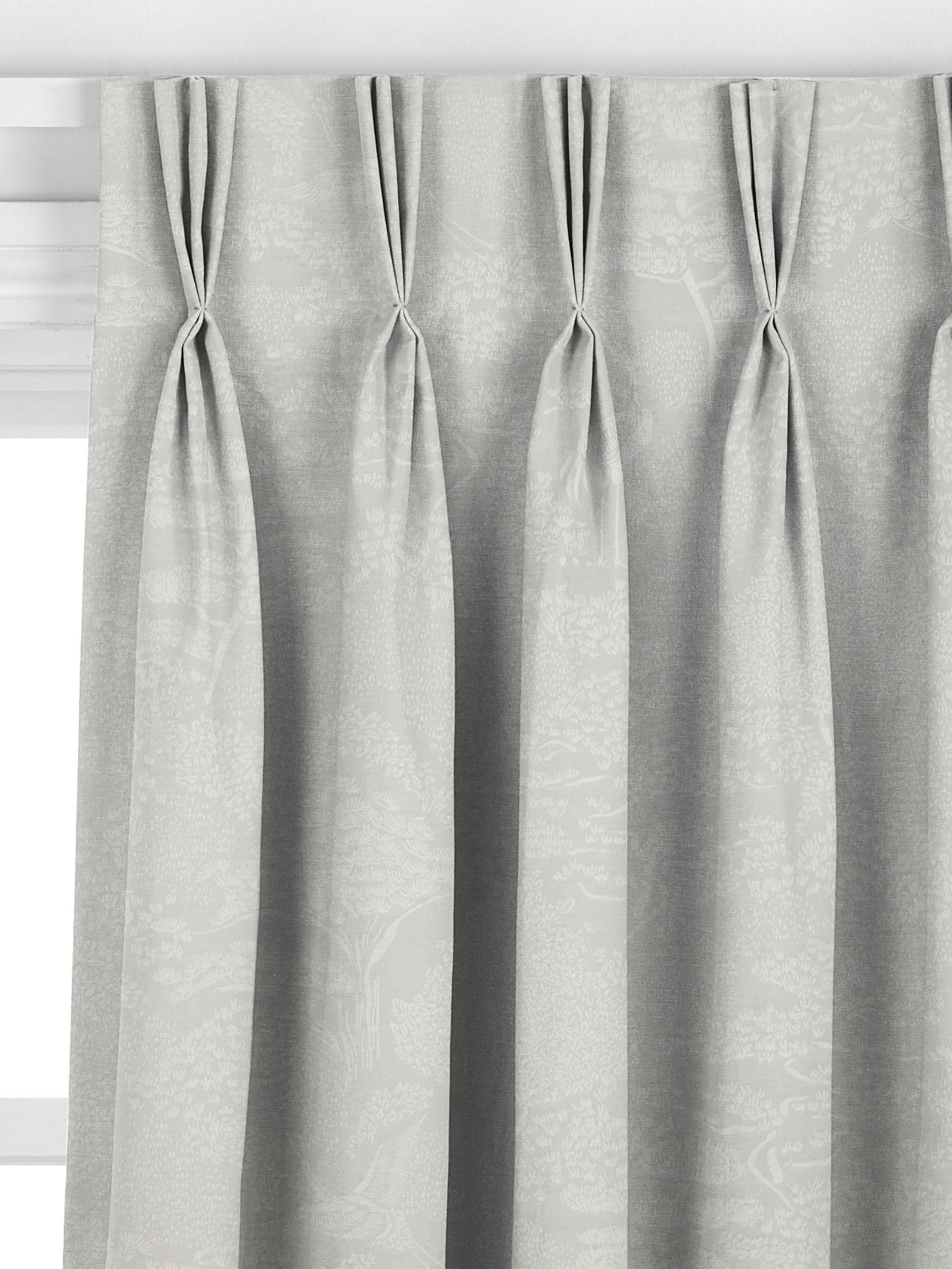 John Lewis Willow Landscape curtain fabric silver (British brand)