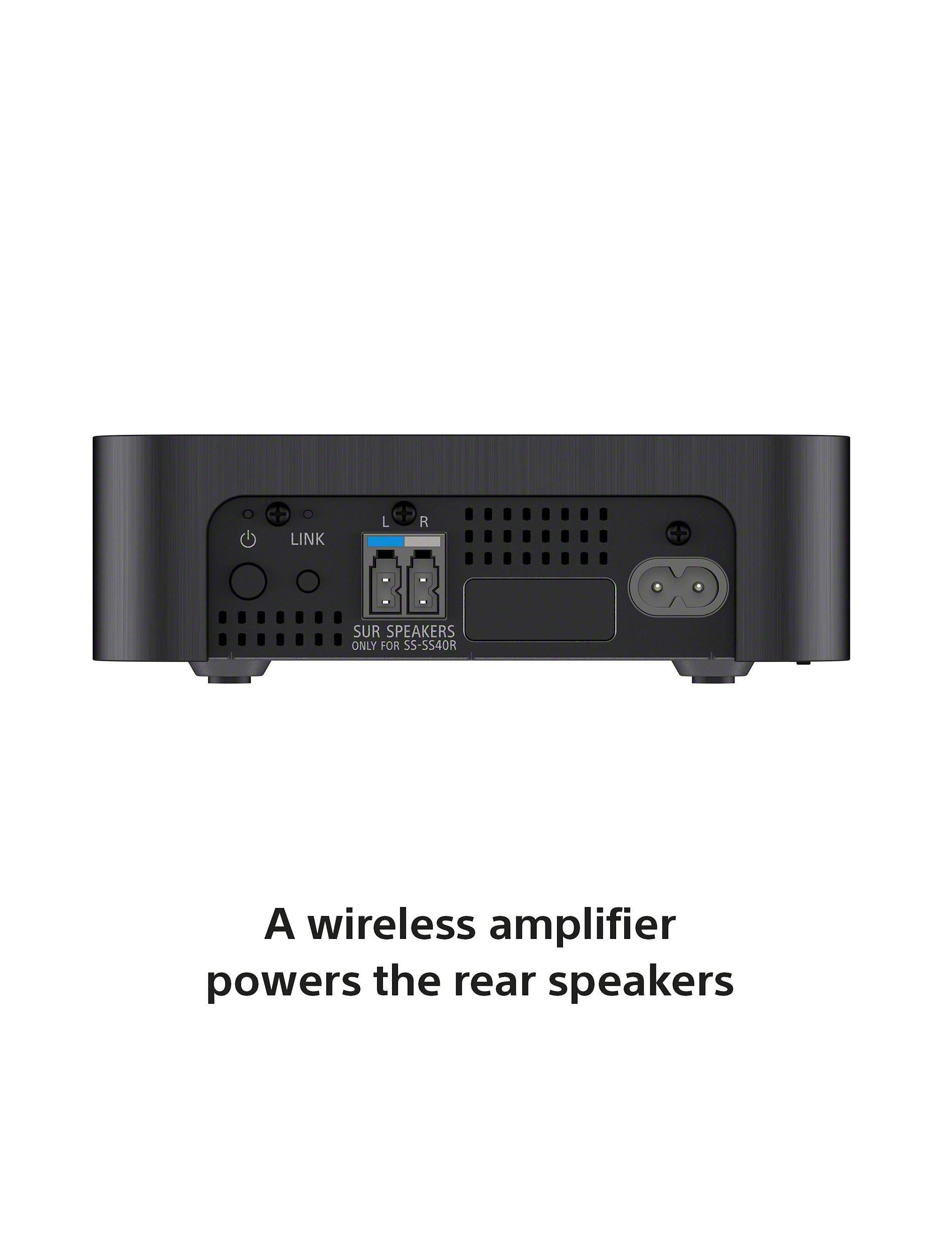 Sony HT-S40R soundbar system with wireless rear speakers and subwoofer (British brand)