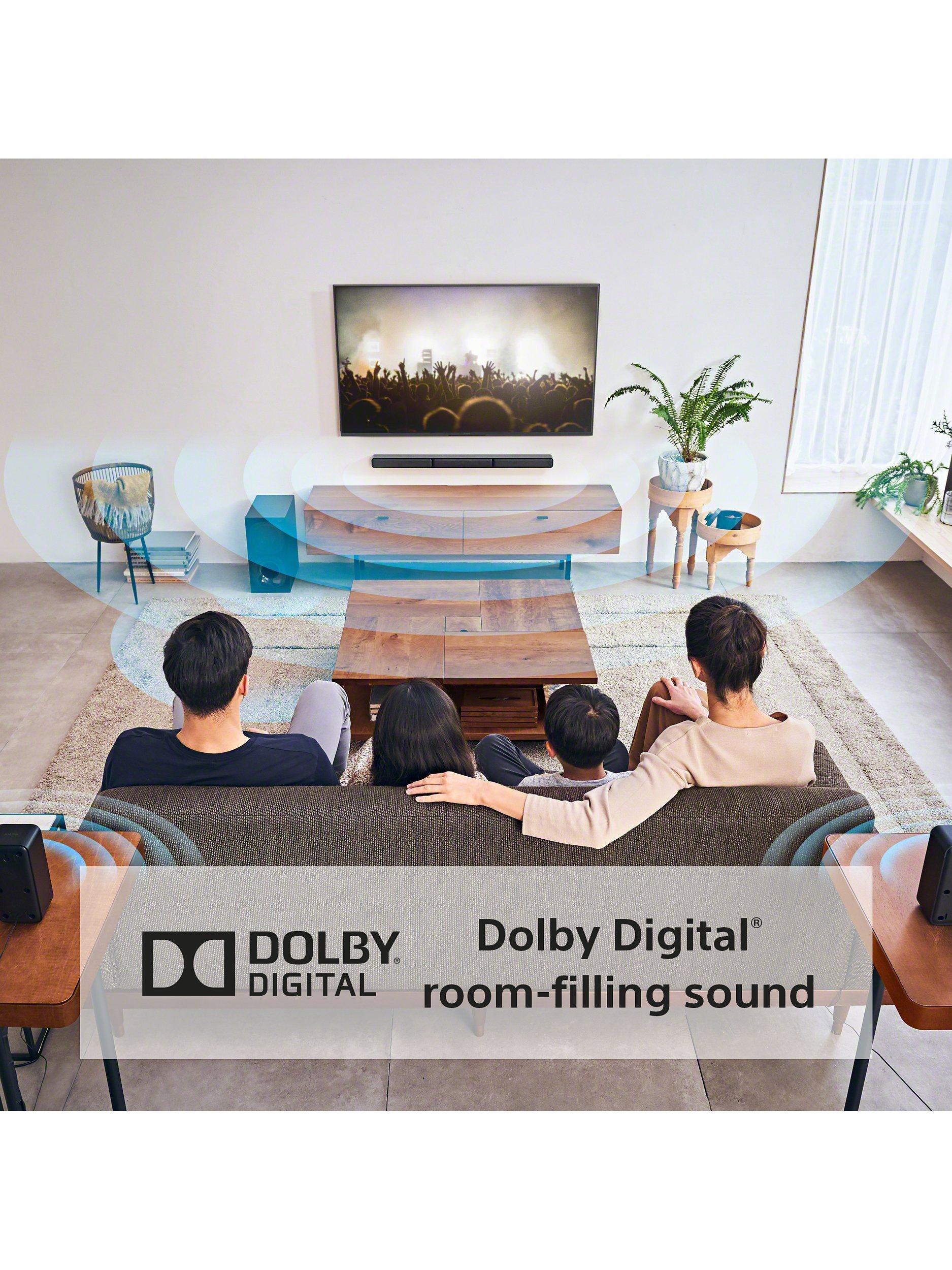 Sony HT-S40R soundbar system with wireless rear speakers and subwoofer (British brand)