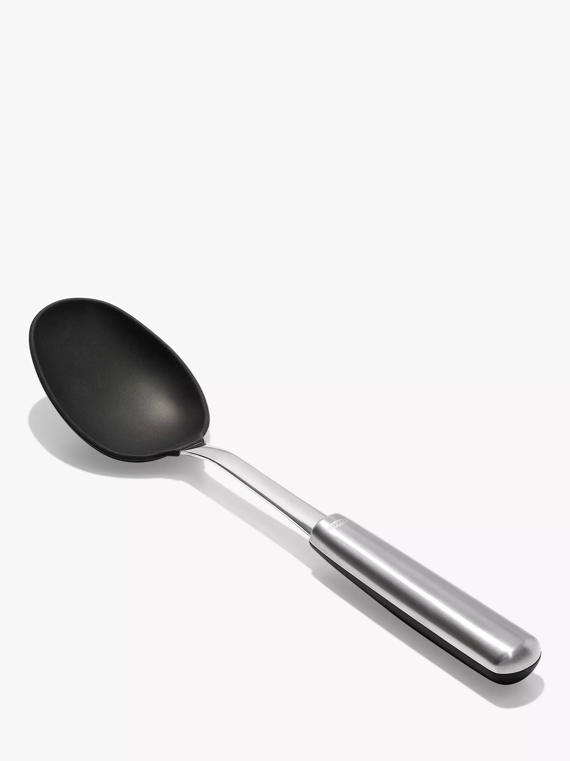 OXO stainless steel solid spoon with silicone head, imported from the UK