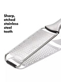 OXO etched stainless steel fine grater non-slip handle, UK version