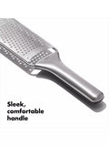 OXO etched stainless steel fine grater non-slip handle, UK version