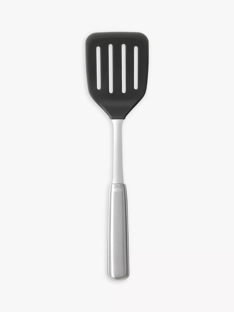 OXO Stainless Steel Slotted Turner with Flexible Silicone Head