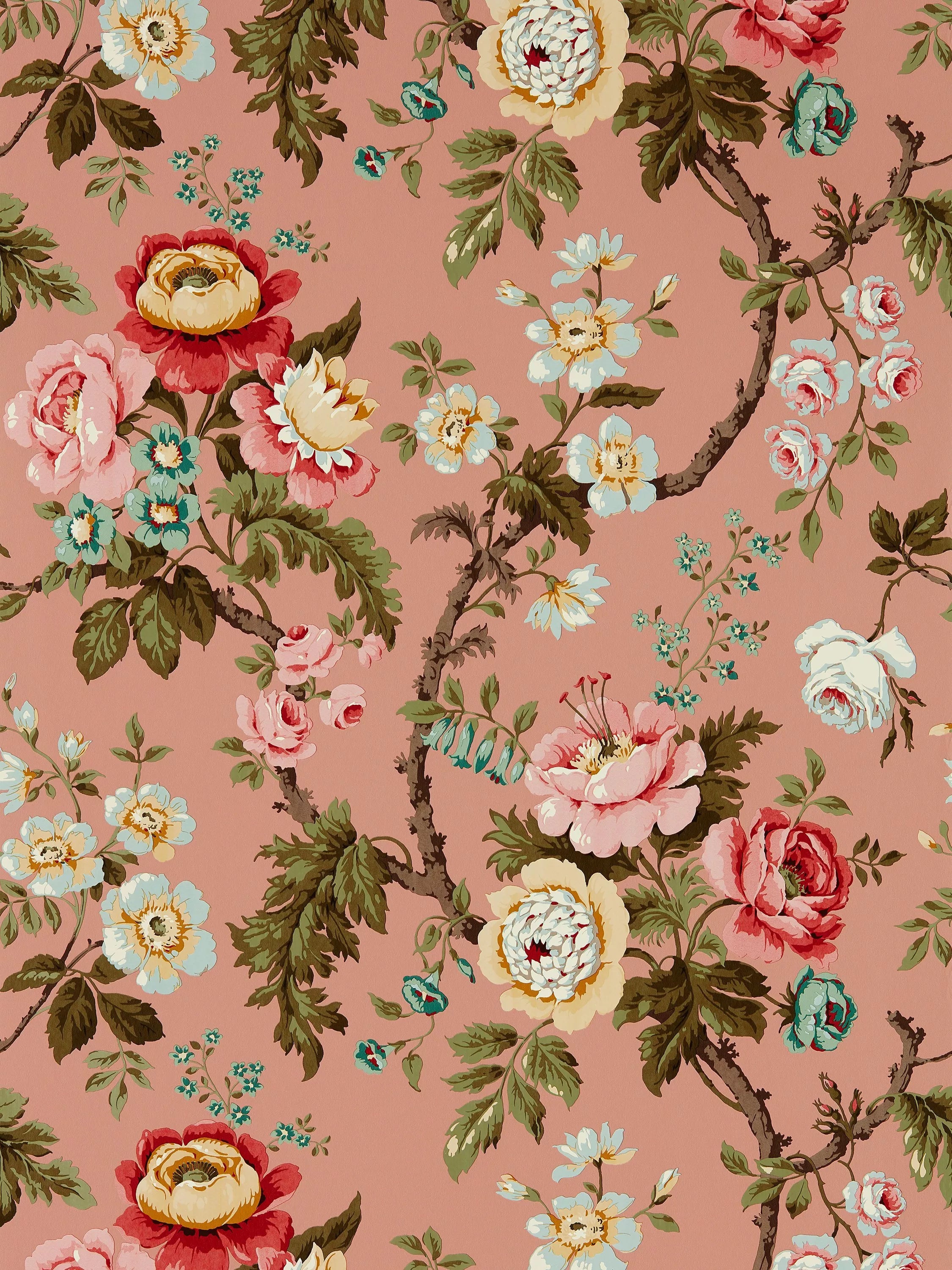 Sanderson Hykenham floral wallpaper (British brand)