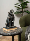 Libra Interiors Two Puppy Dogs Sculpture, H29cm, Antique Bronze