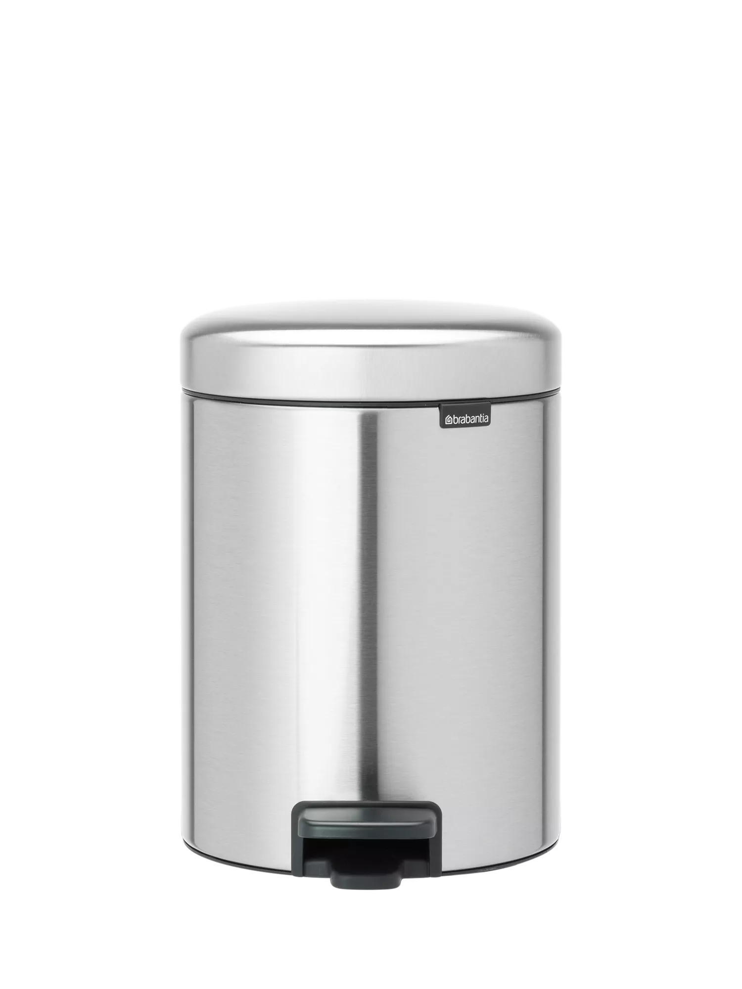 Brabantia newIcon fingerprint proof pedal bin in Matt Steel 5L - British product