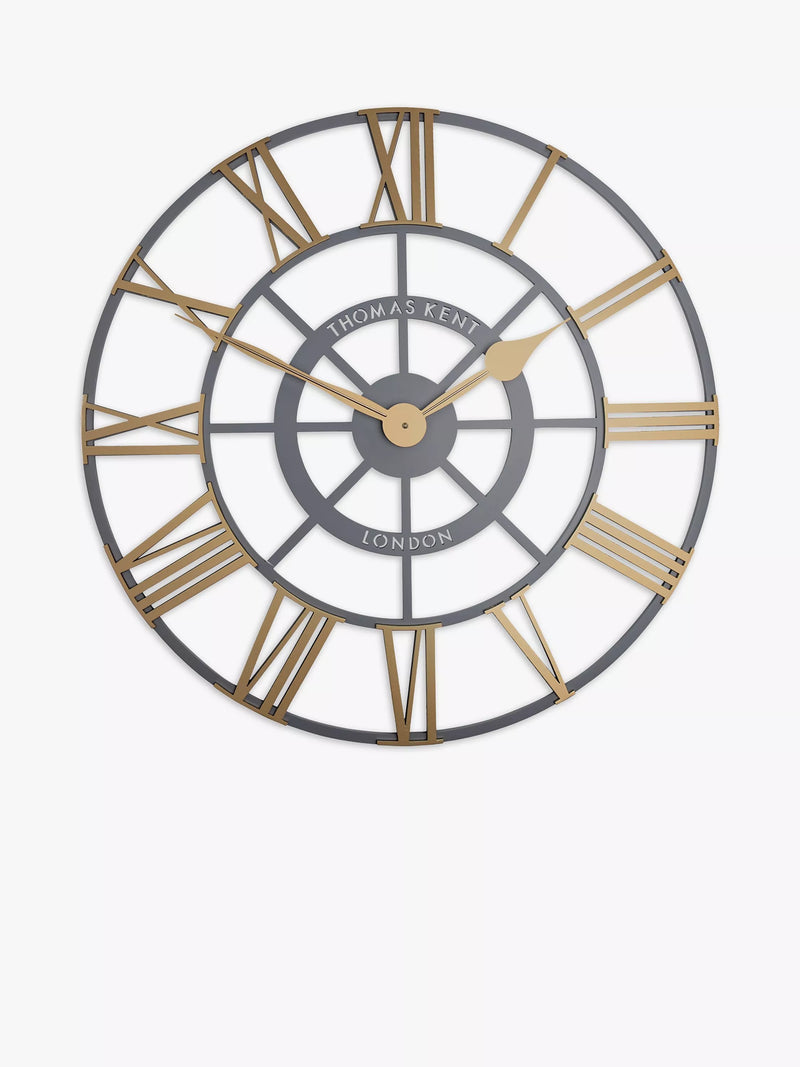 Thomas Kent Evening Star skeleton wall clock 61cm, UK version