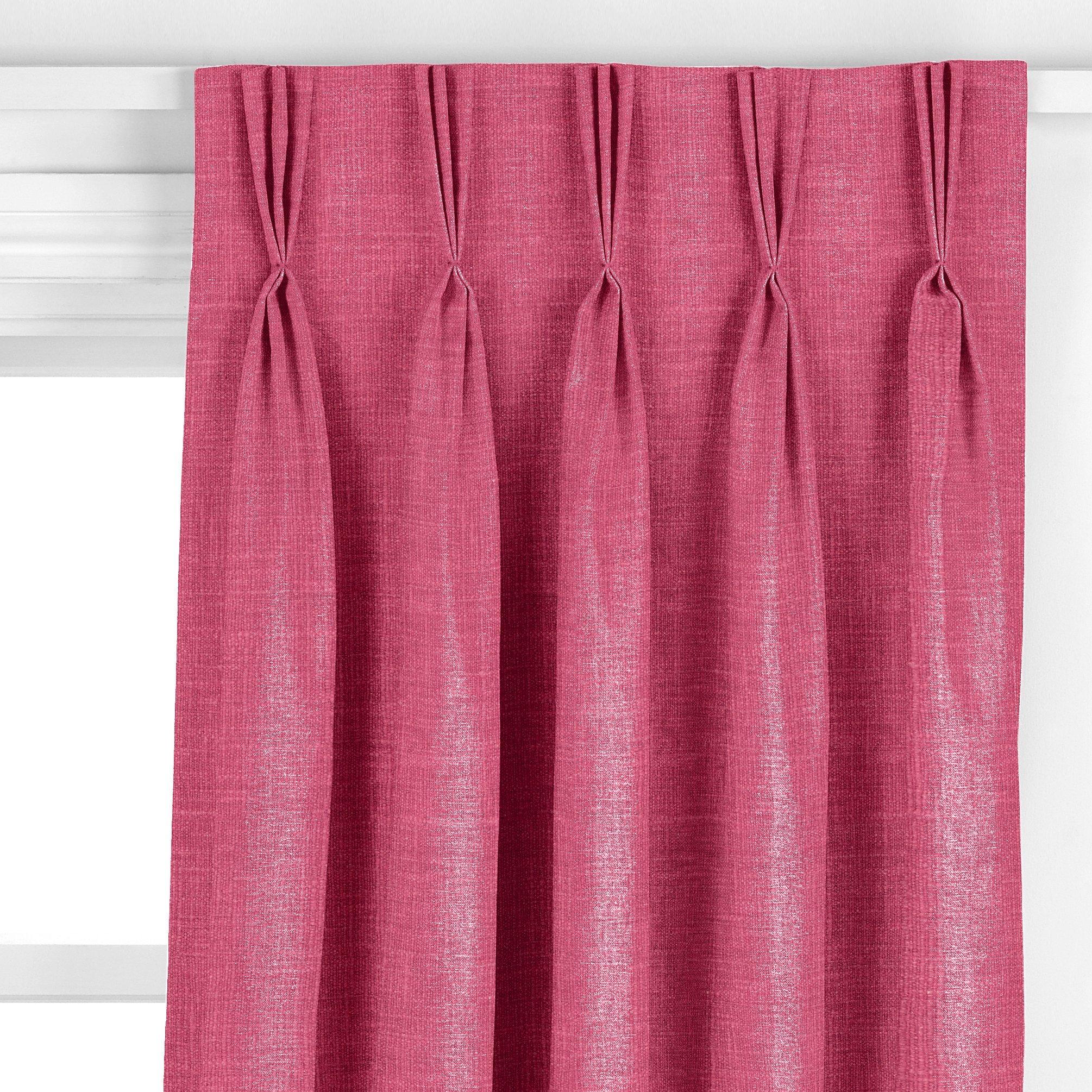 John Lewis made to measure curtains in raspberry, imported from the UK