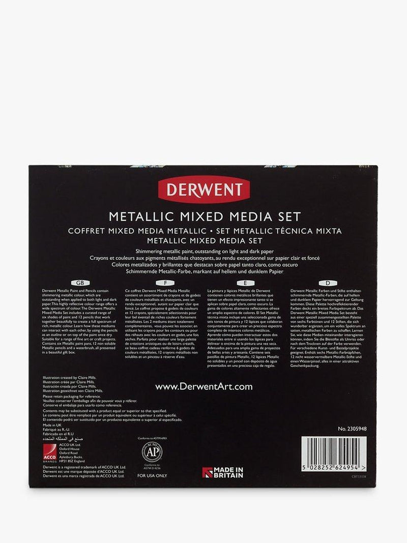 Derwent Metallic Mixed Media Set - British product
