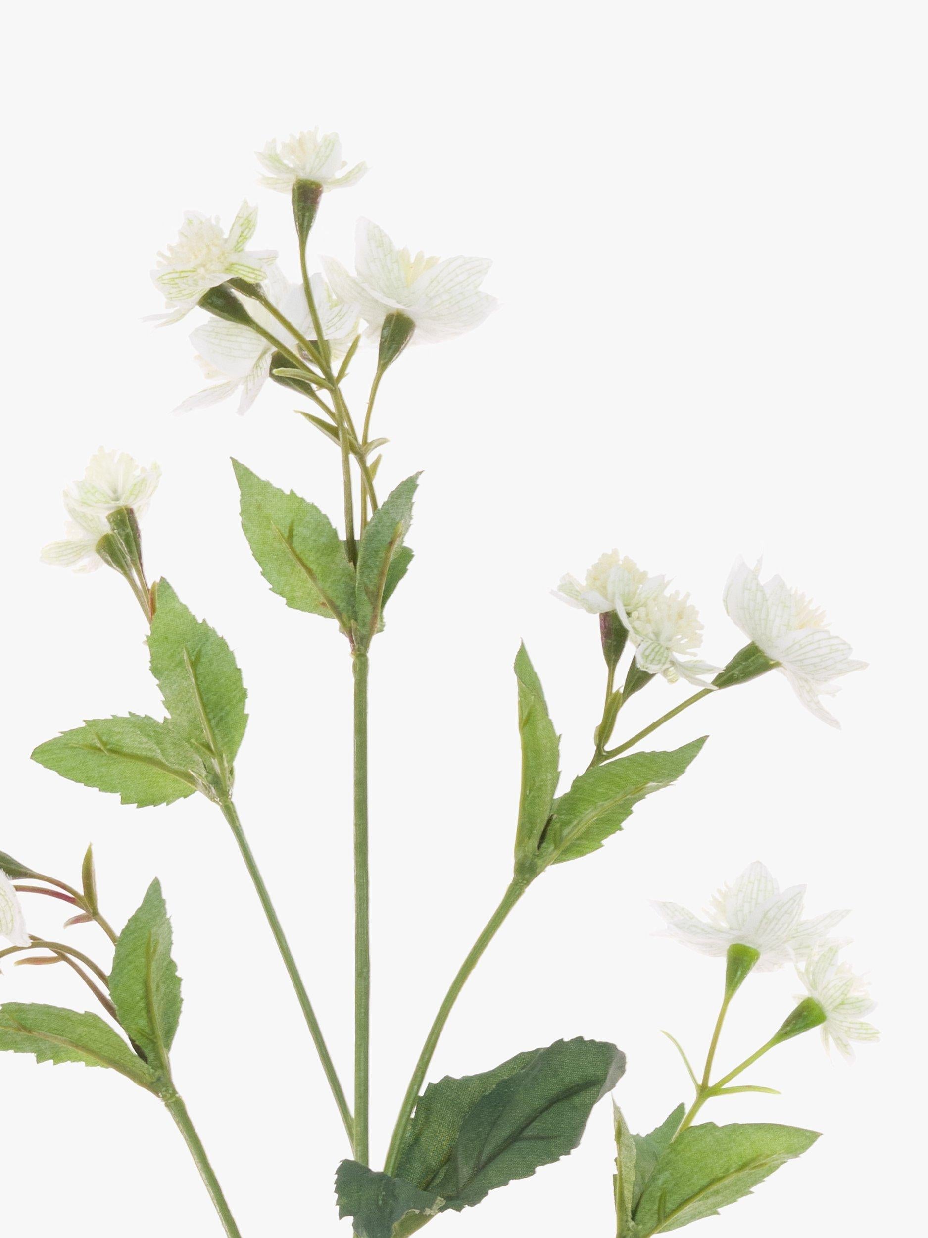 Floralsilk white artificial astrantia spray - British product