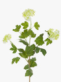 Floralsilk artificial viburnum spray cream green - British product
