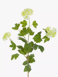 Floralsilk artificial viburnum spray cream green - British product