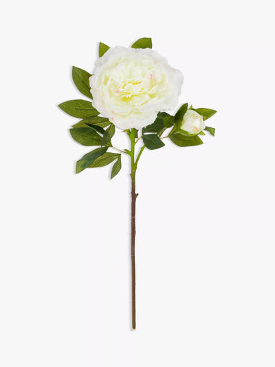 John Lewis Artificial Large Peony Spray in White- Buy online at McGrocer