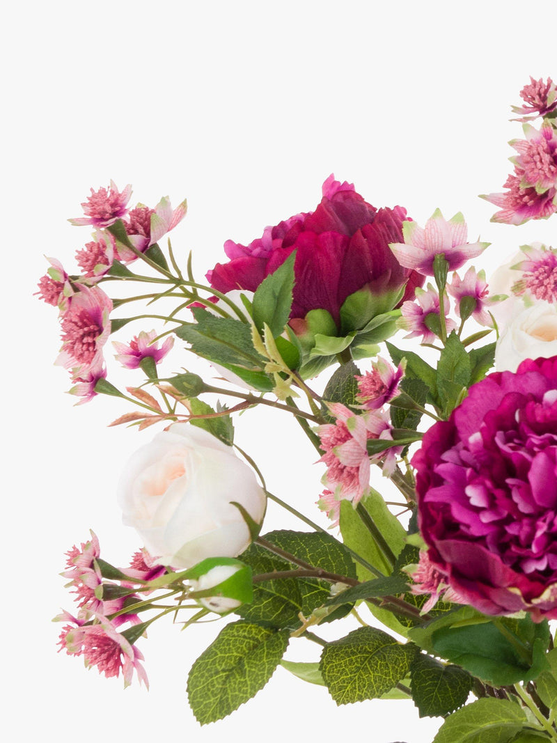 Floralsilk artificial peony rose astrantia vase arrangement - British product