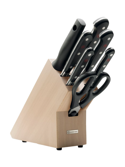 John Lewis WÜSTHOF Classic 8-Piece Knife Block Set with 5 Knives, Shears & Honing Steel- Buy online at McGrocer