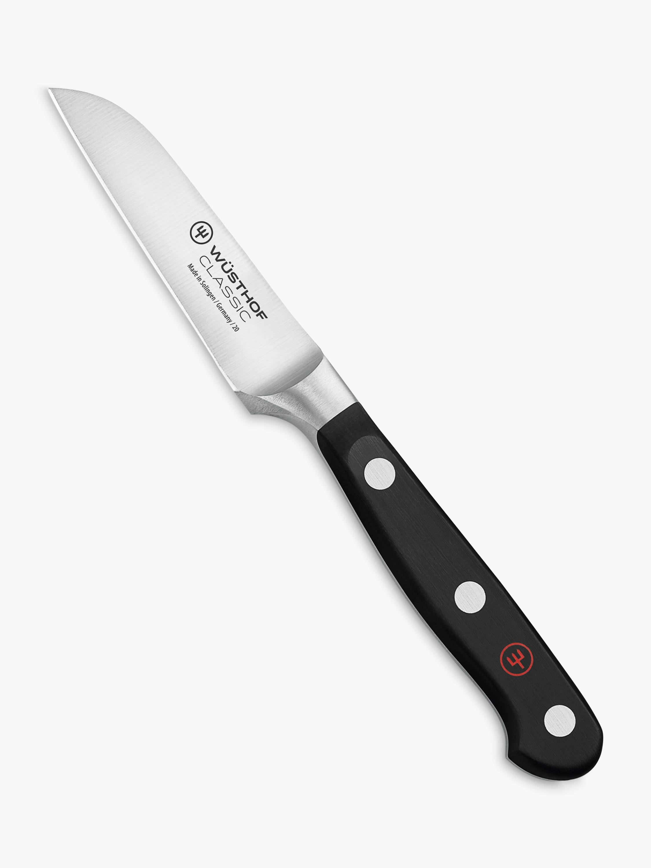 WÜSTHOF 8-piece knife block set with five knives and honing steel (British brand)