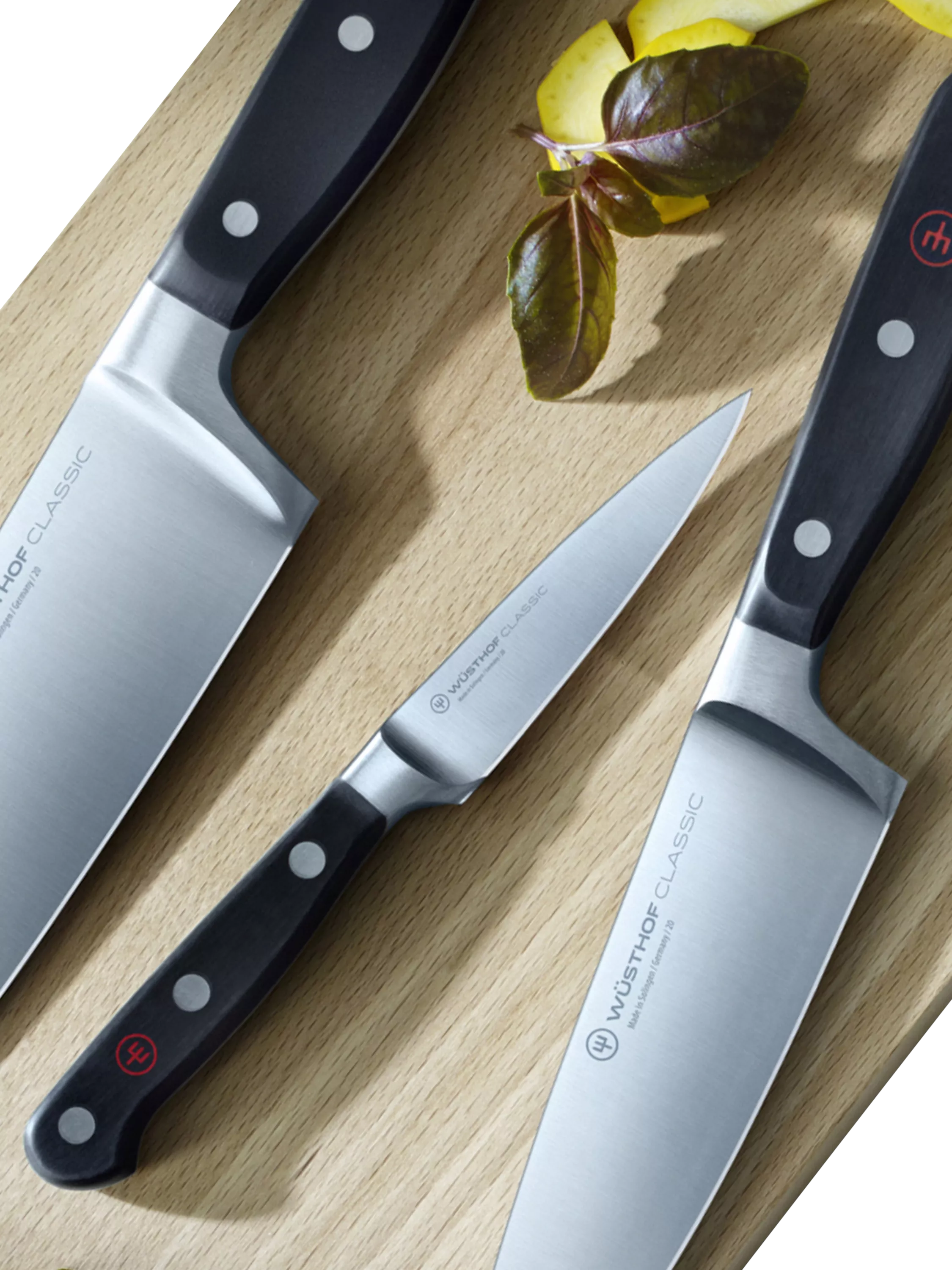 WÜSTHOF Classic 20cm 16cm 9cm knife set (British brand)