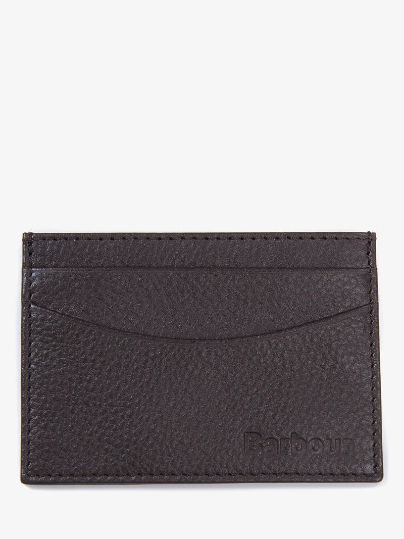 Barbour Amble leather cardholder in dark brown - British product