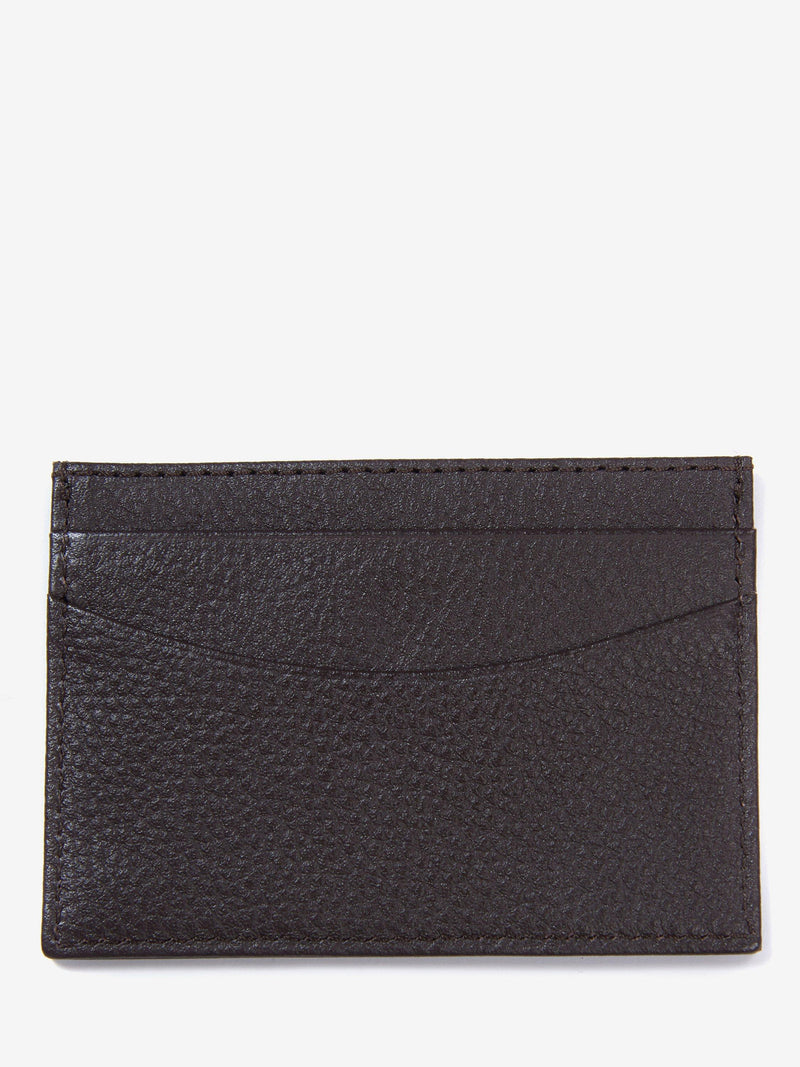 Barbour Amble leather cardholder in dark brown - British product
