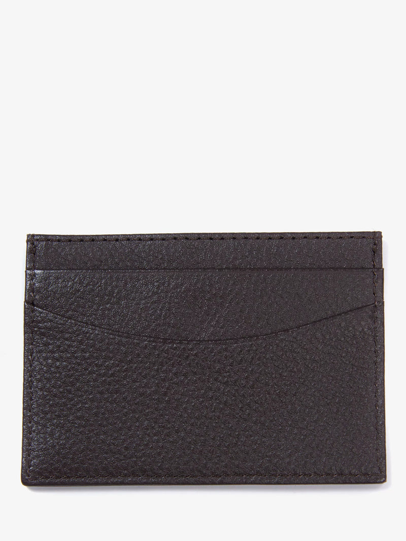 Barbour Amble leather cardholder in dark brown - British product