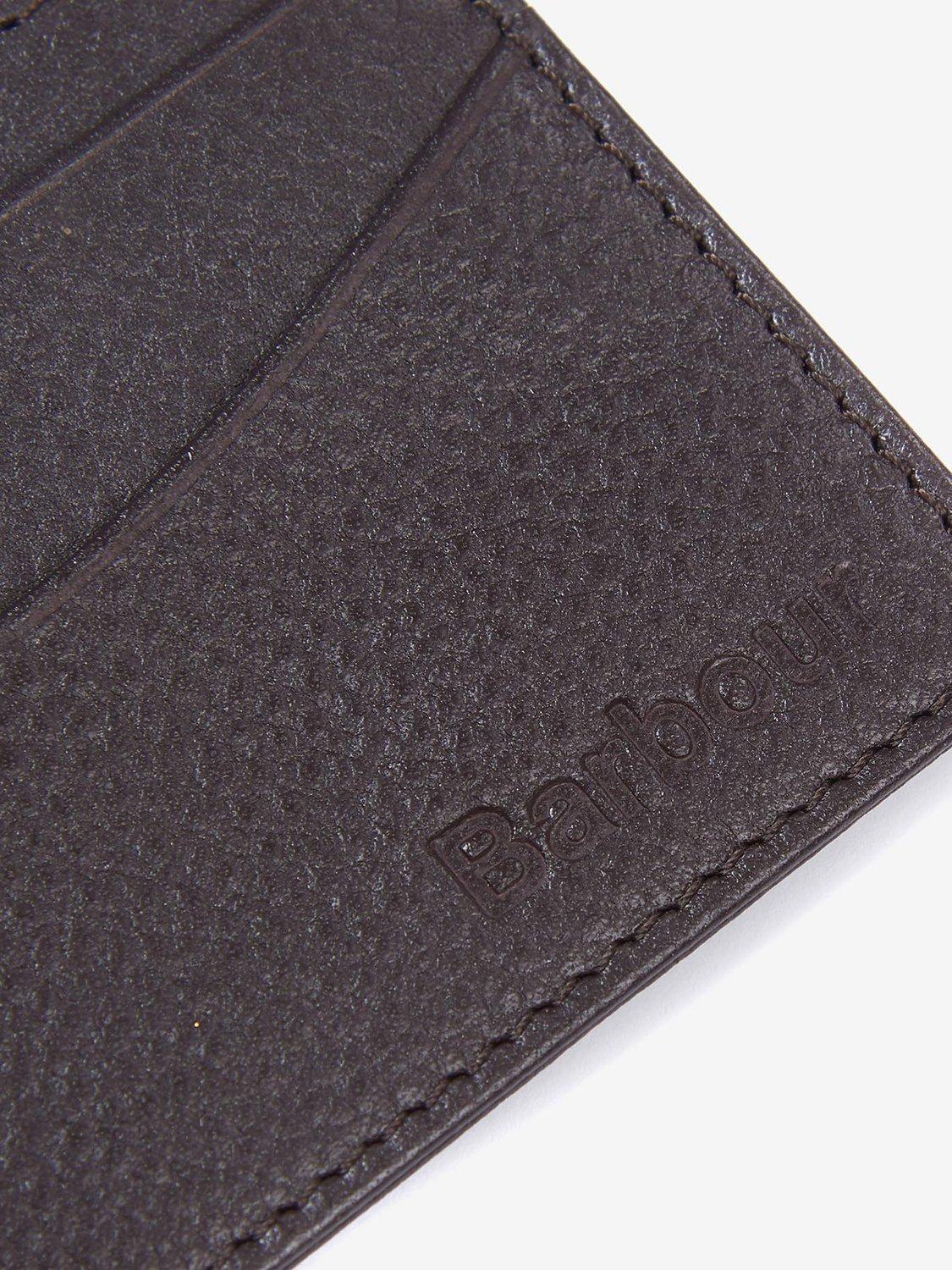 Barbour Amble leather cardholder in dark brown - British product