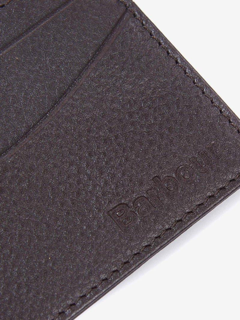 Barbour Amble leather cardholder in dark brown - British product