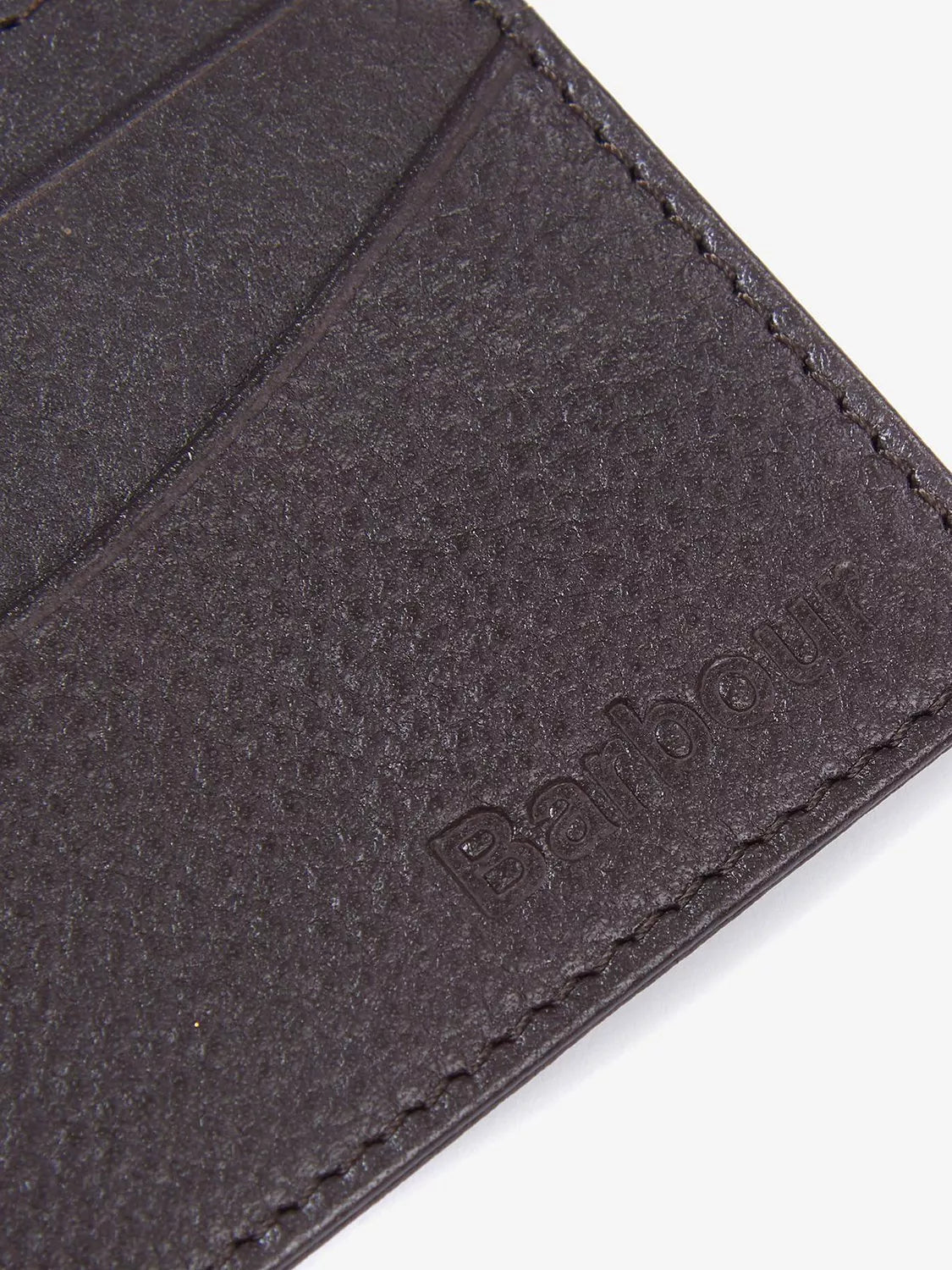 Barbour Amble leather cardholder in dark brown - British product