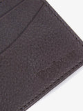 Barbour Amble leather cardholder in dark brown - British product
