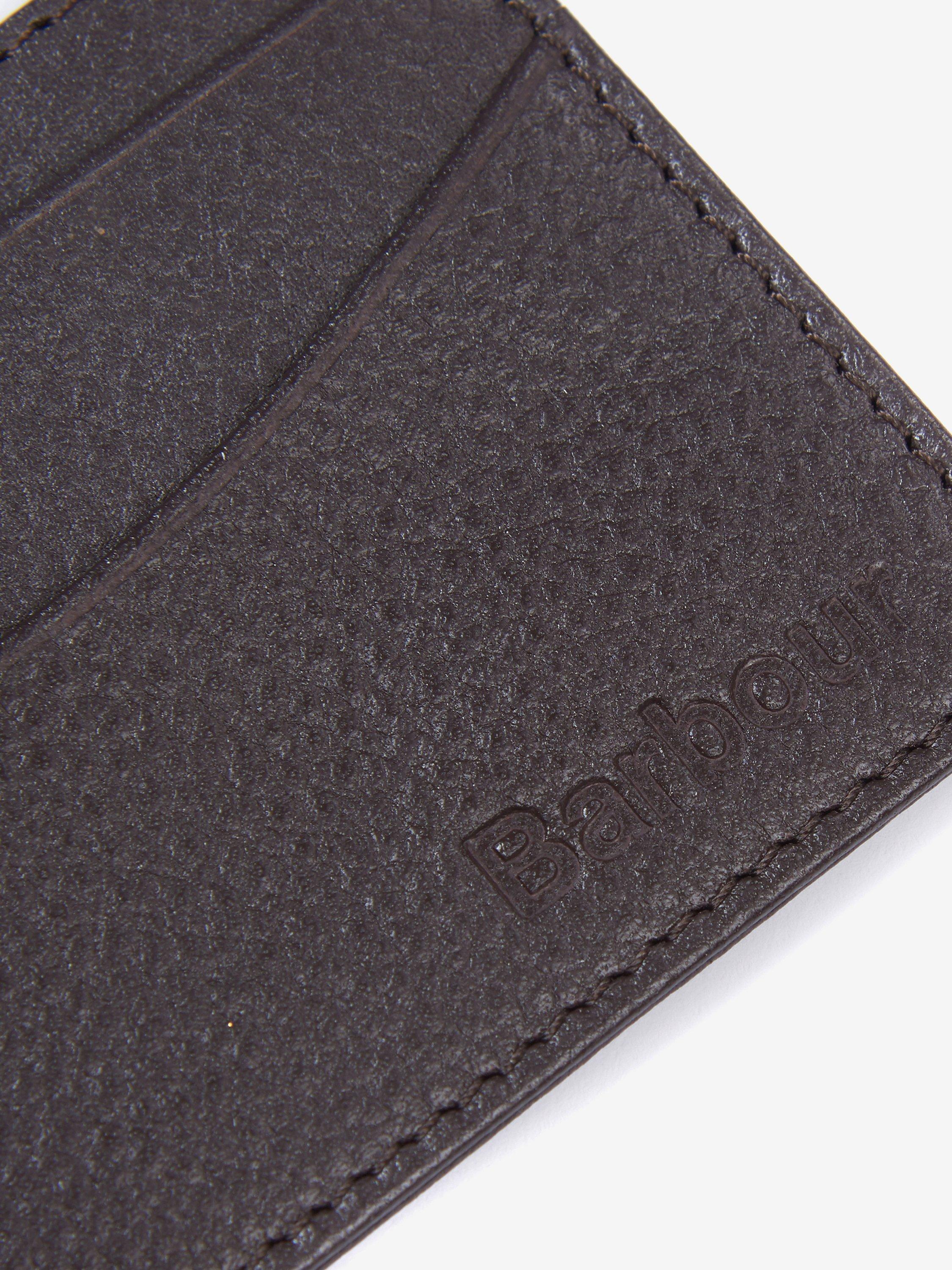 Barbour Amble leather cardholder in dark brown - British product