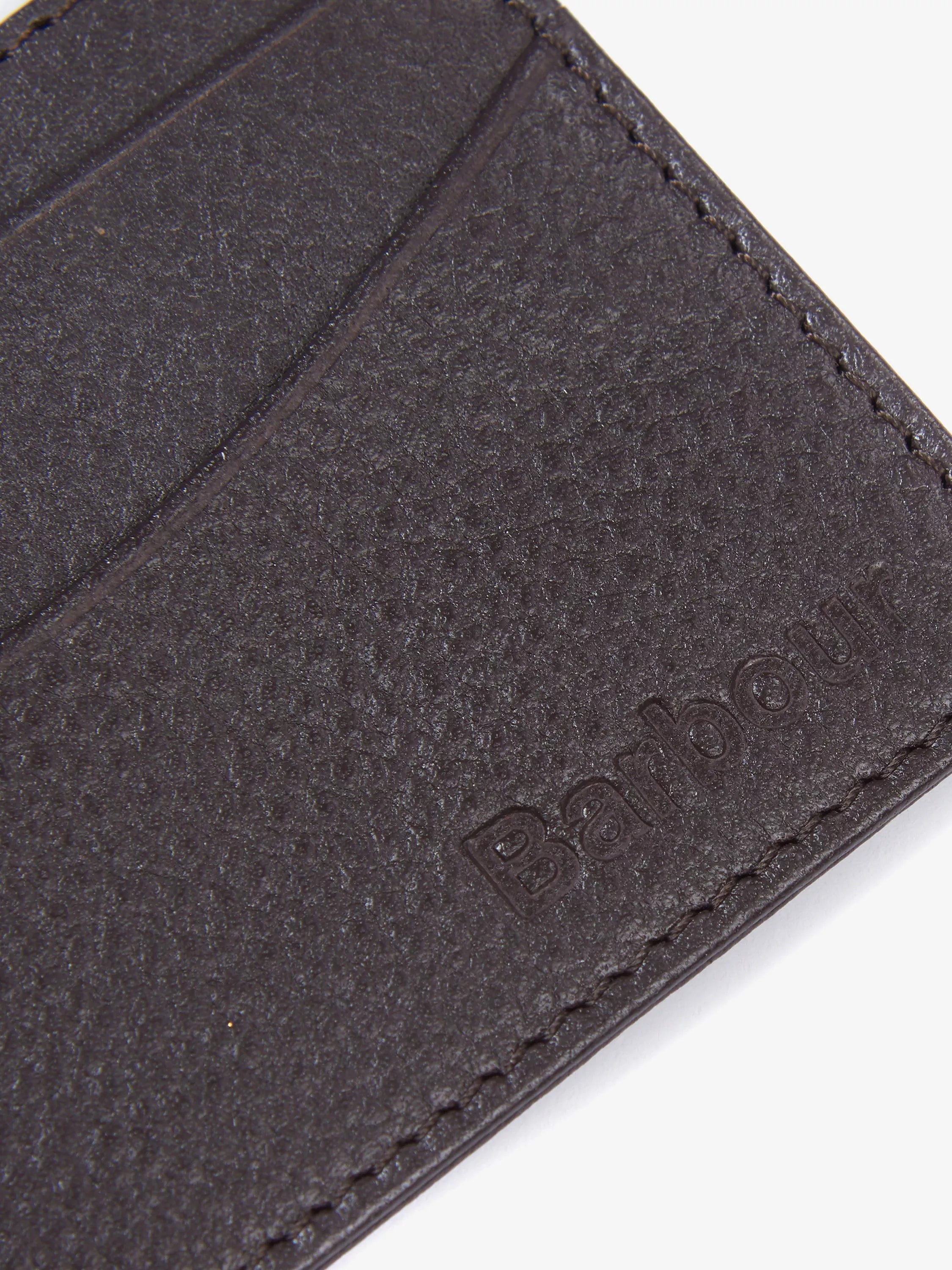Barbour Amble leather cardholder in dark brown - British product