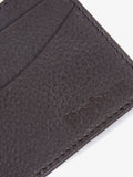 Barbour Amble leather cardholder in dark brown - British product