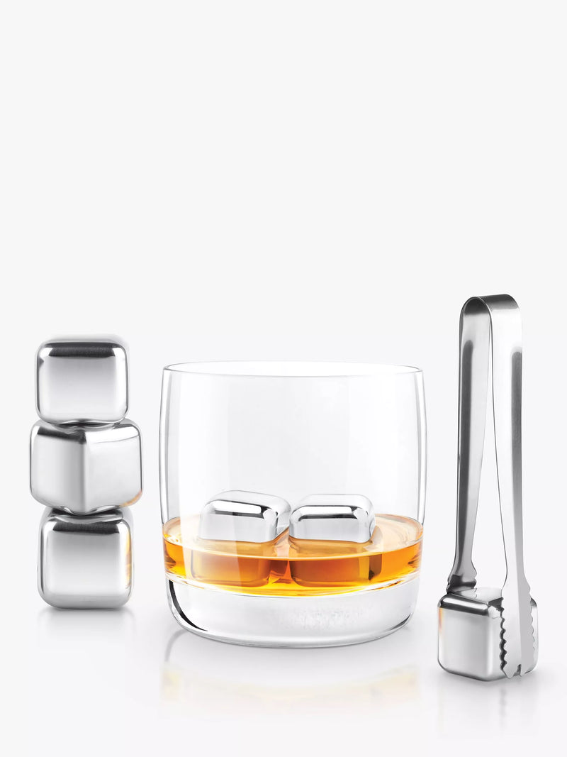 Mixology stainless steel ice cubes set of 6, imported from the UK