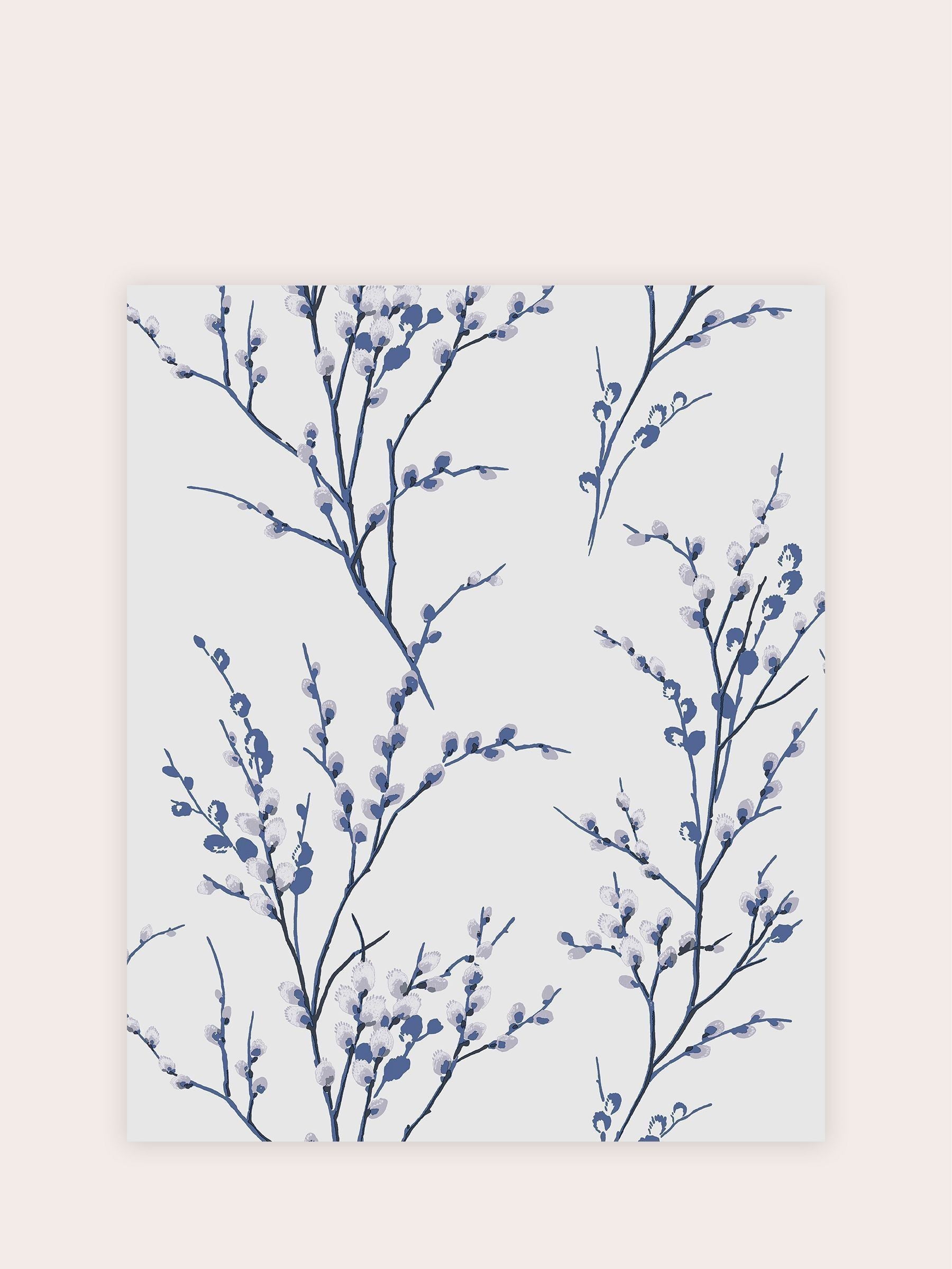 Laura Ashley wallpaper Midnight Pussy Willow 10m - British product