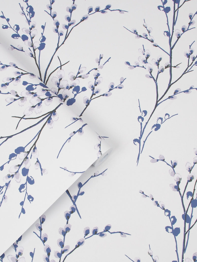 Laura Ashley wallpaper Midnight Pussy Willow 10m - British product