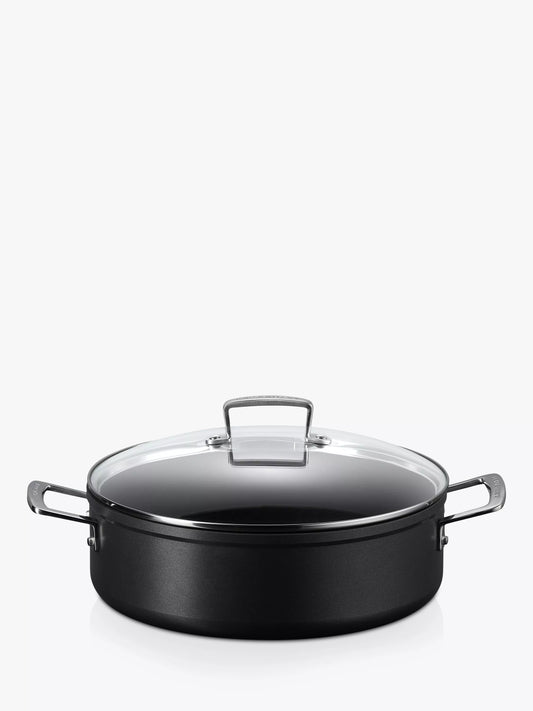 Le Creuset Toughened Non-Stick Sauteuse Pan & Glass Lid, 28cm