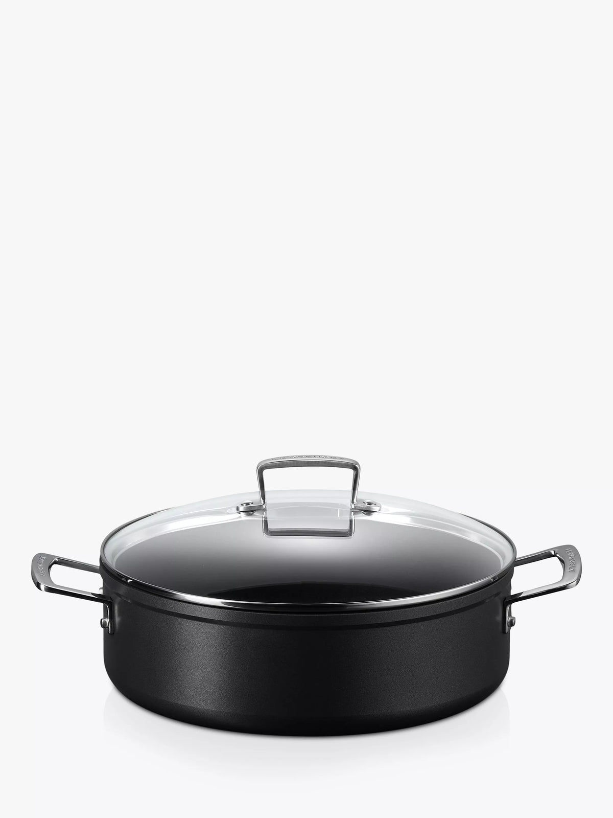 Le Creuset toughened non-stick sauteuse pan with glass lid 28cm, UK version
