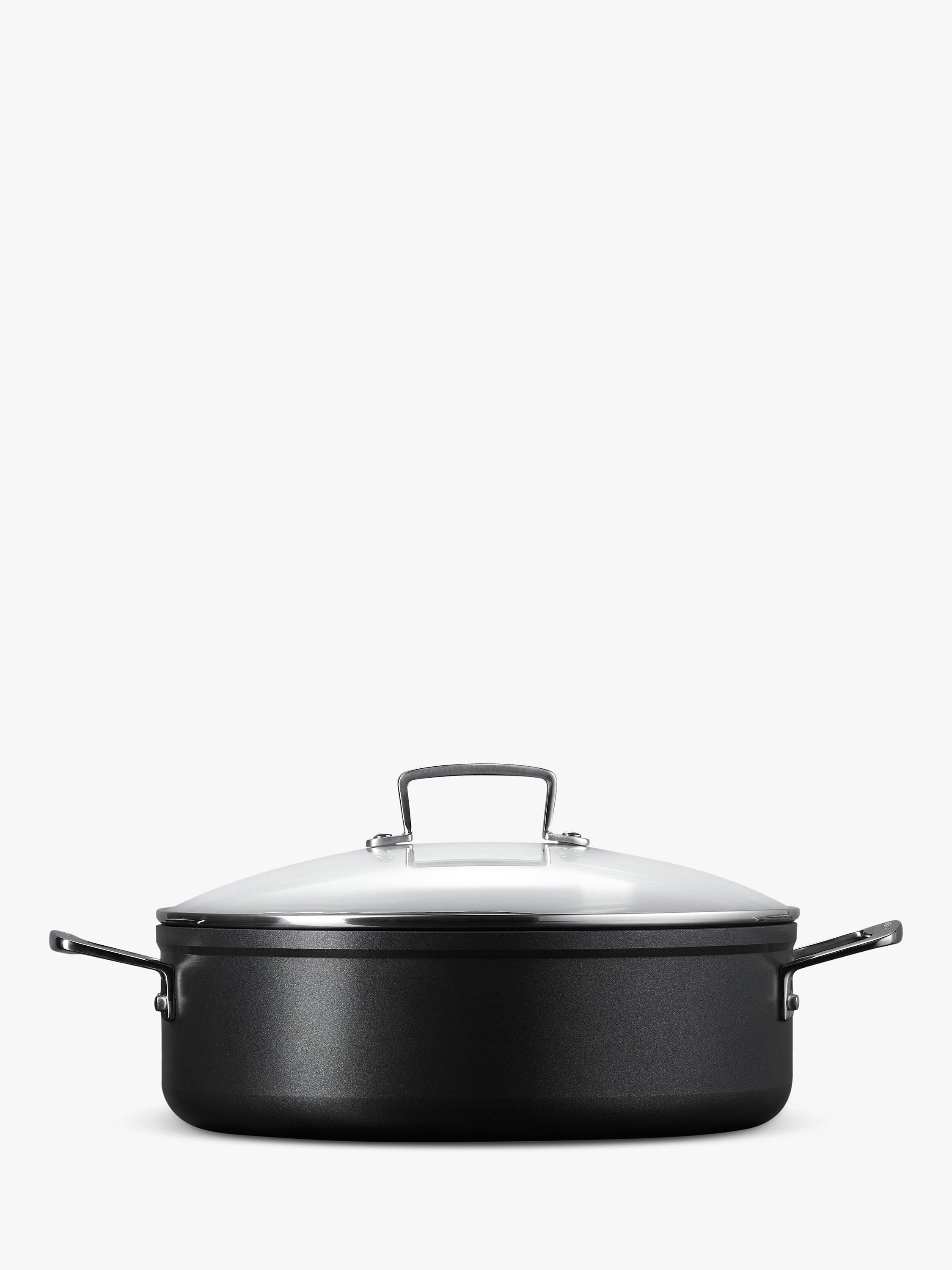 Le Creuset toughened non-stick sauteuse pan with glass lid 28cm, UK version