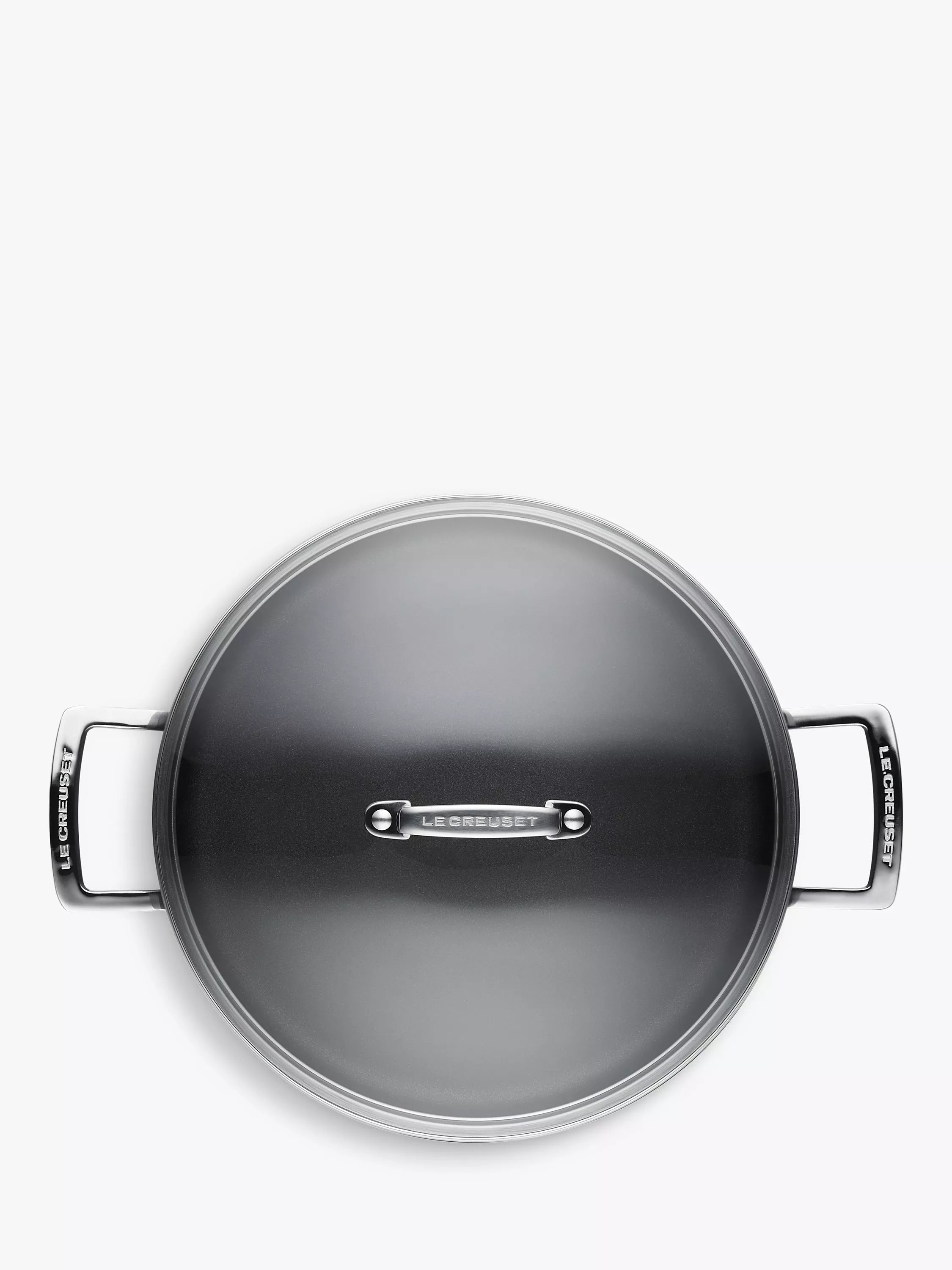 Le Creuset toughened non-stick sauteuse pan with glass lid 28cm, UK version