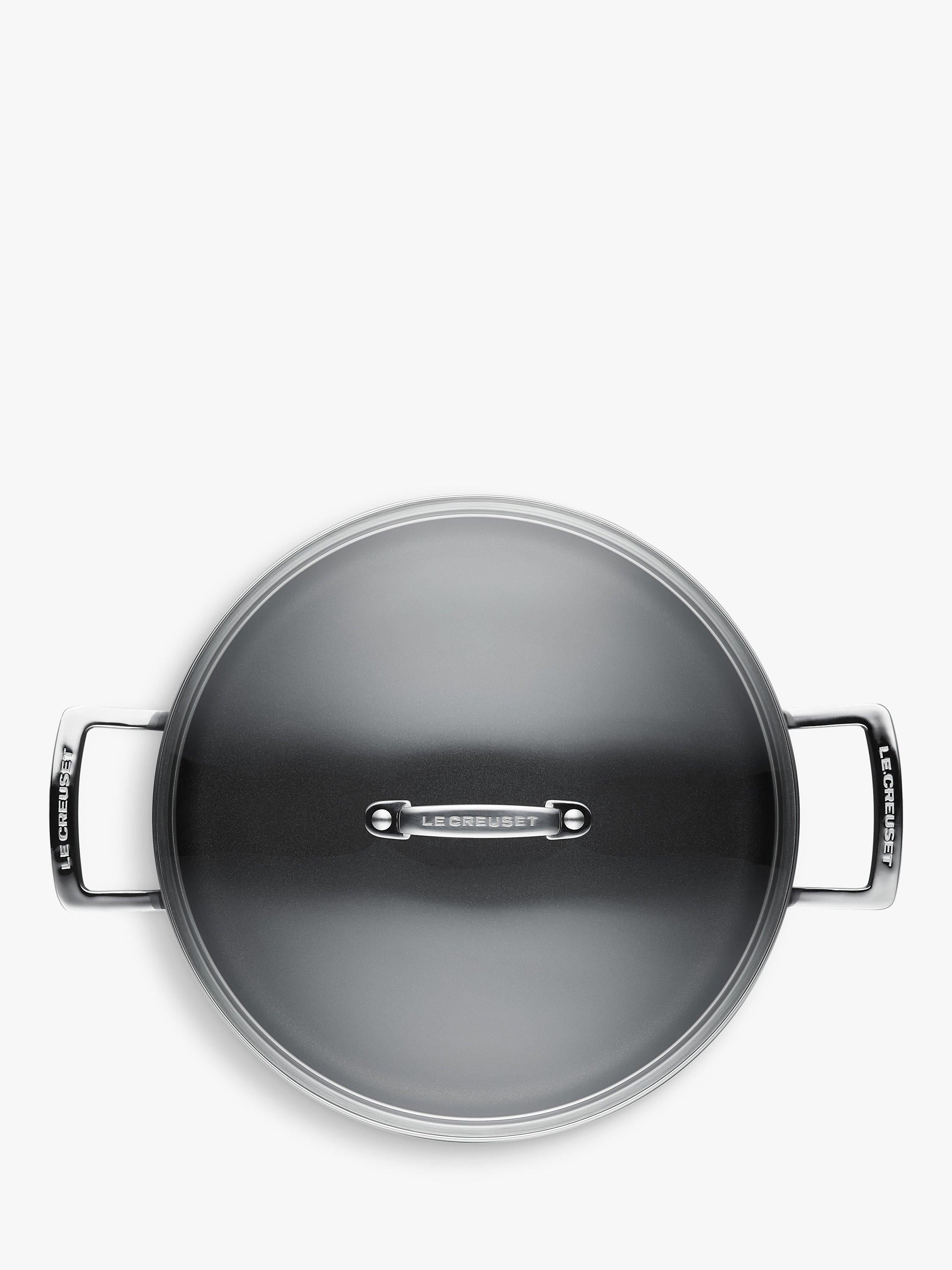 Le Creuset toughened non-stick sauteuse pan with glass lid 28cm, UK version