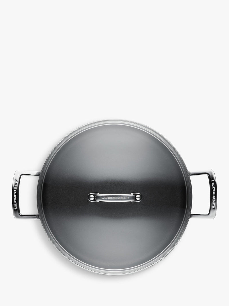 Le Creuset toughened non-stick sauteuse pan with glass lid 28cm, UK version