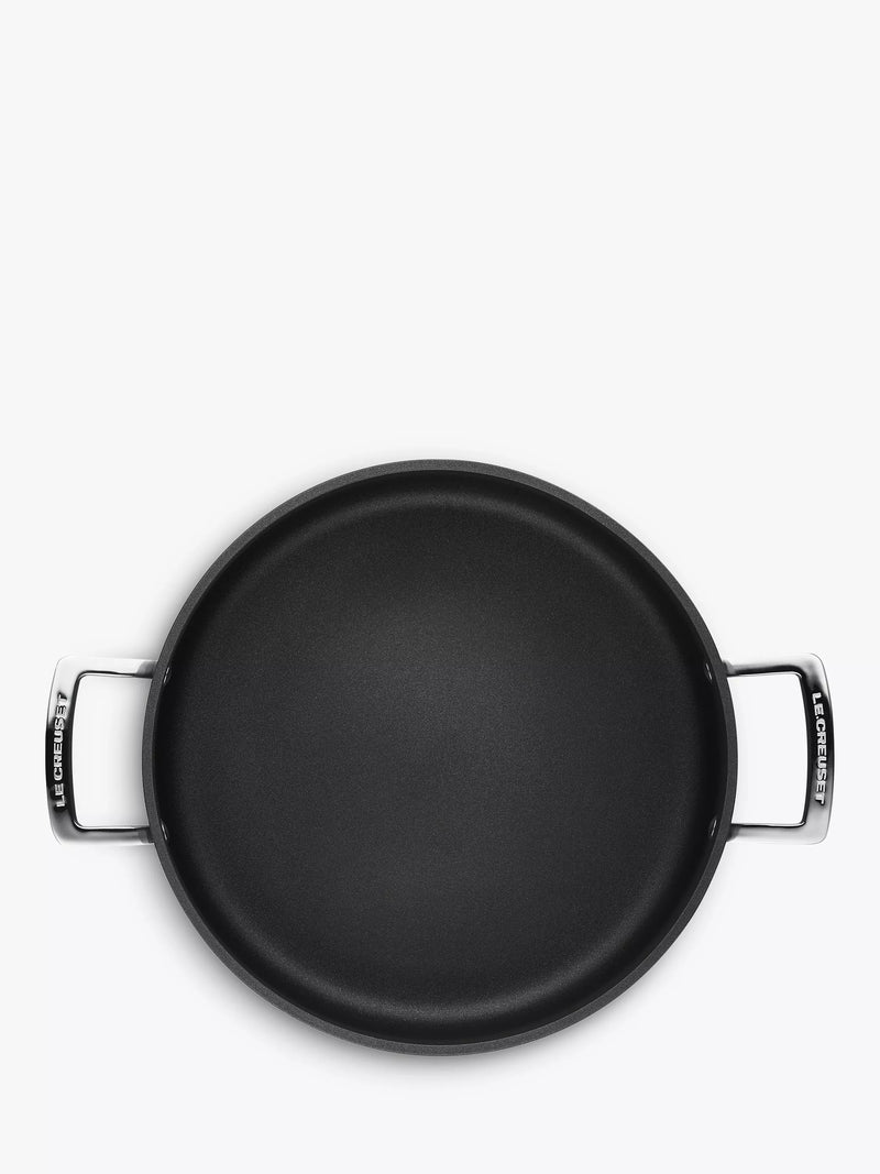 Le Creuset toughened non-stick sauteuse pan with glass lid 28cm, UK version