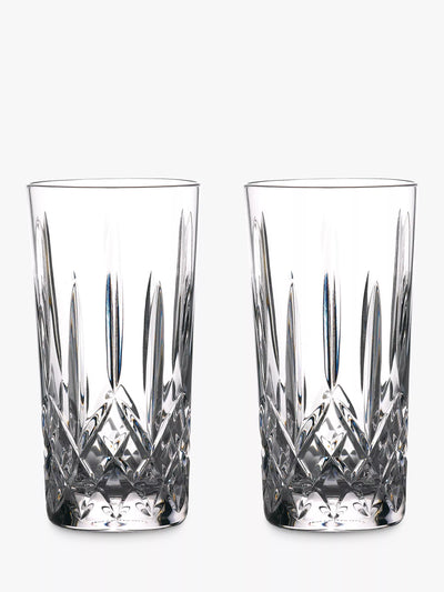 John Lewis Waterford Crystal Gin Journeys Lismore Cut Glass Highballs Set of 2 400ml Clear- Buy online at McGrocer