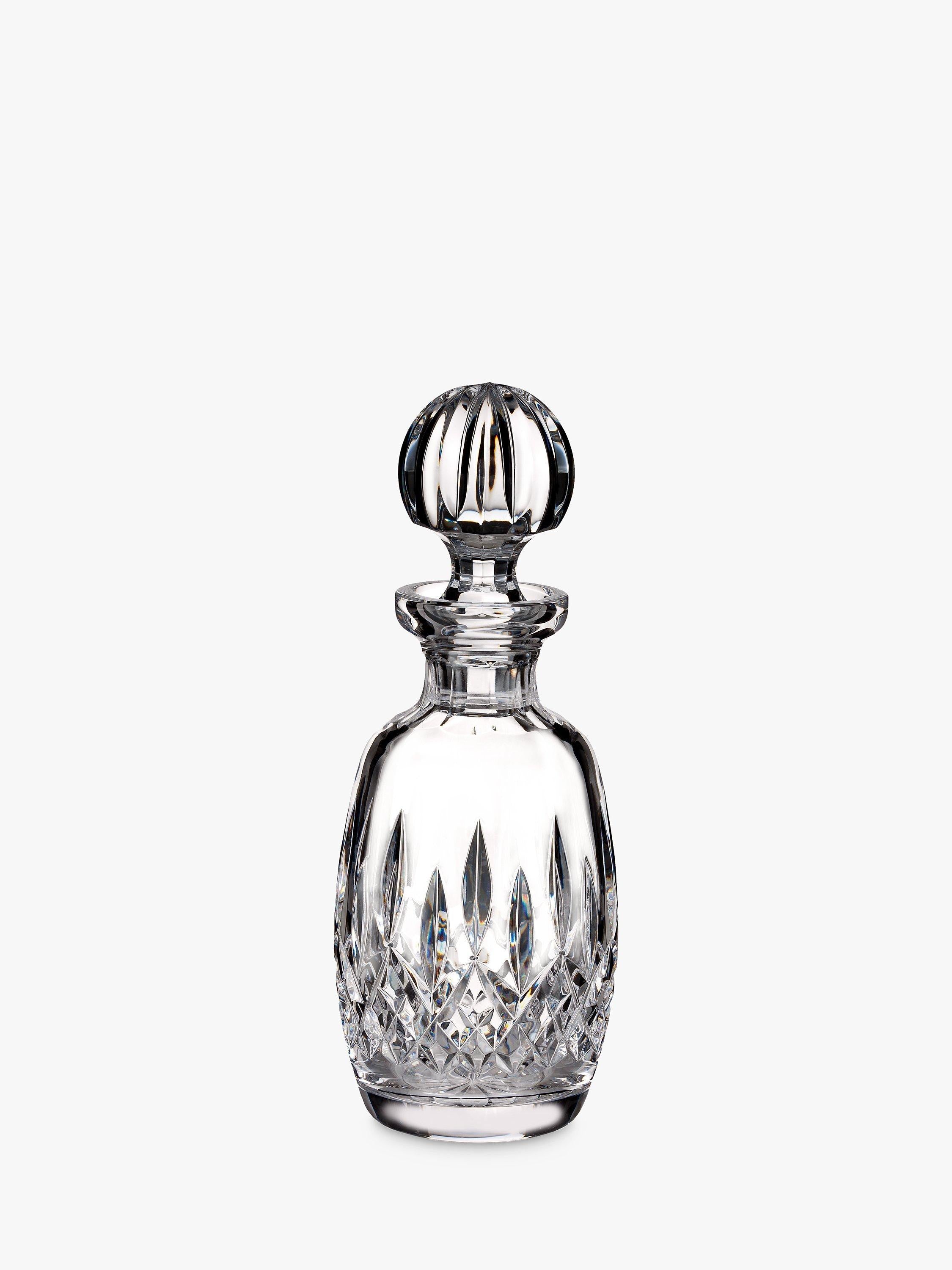 Round Cut Glass Whiskey Decanter with Stopper 500ml
