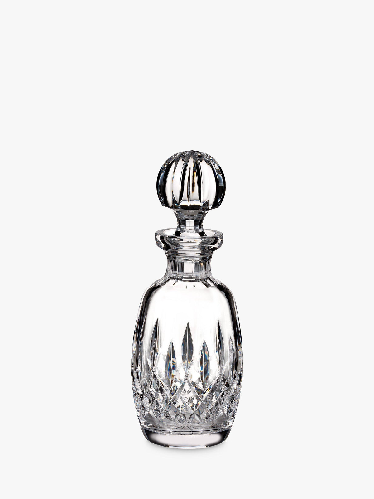 Round Cut Glass Whiskey Decanter with Stopper 500ml