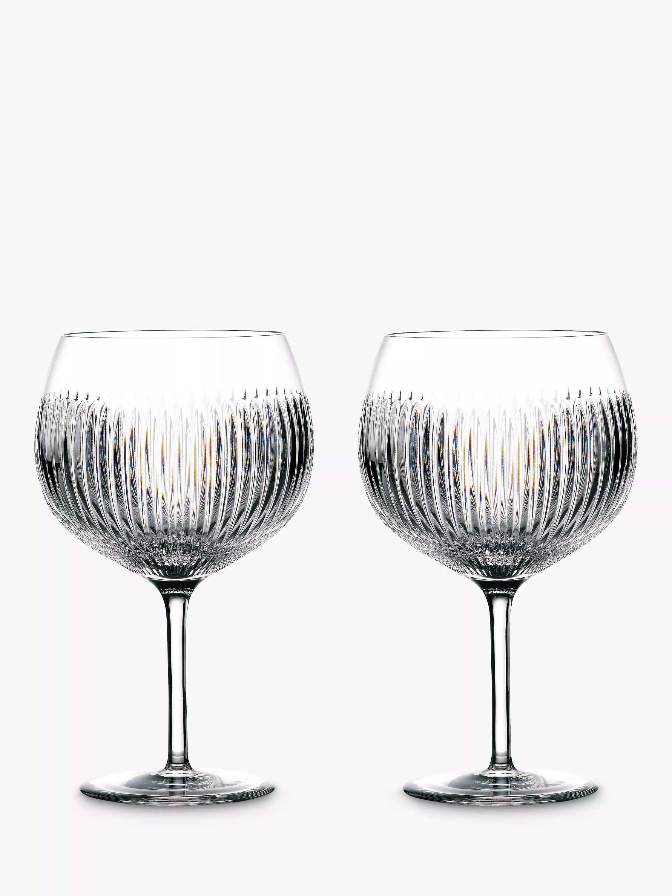 Waterford crystal balloon gin glasses with Aras cut, set of 2, 550ml (British brand)