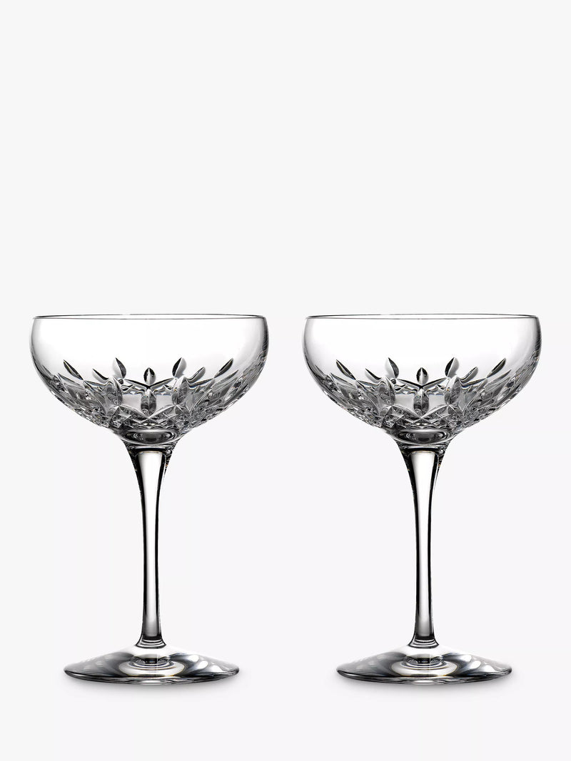 Waterford Lismore Essence champagne saucers 280ml set of 2, UK version